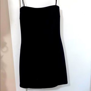 Black strapless dress